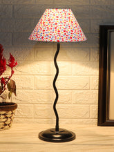 Printed Cotton Zig Zag Table Lamp with Iron Base (AE14)